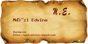 Mözl Edvina névjegykártya